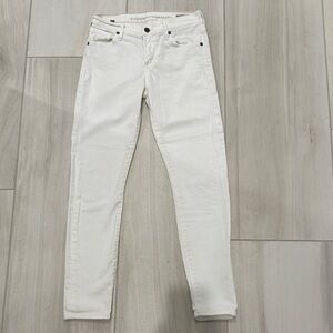 Citizens Of Humanity White Thompson Medium Rise Skinny Jeans, 25